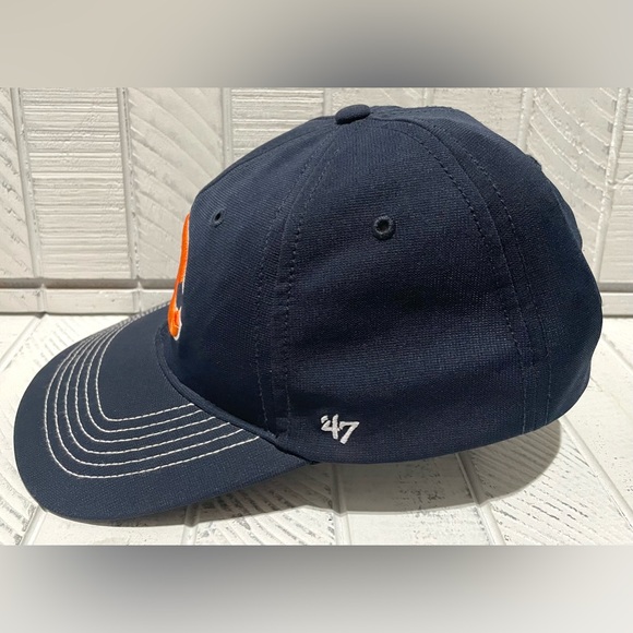 NFL Team Apparel Chicago Bears Logo ‘47 Brand Navy Closer Stretch Fit Hat Cap OS - Picture 2 of 9